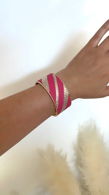Bracelet CASSIOPEE Rose Fuchsia
