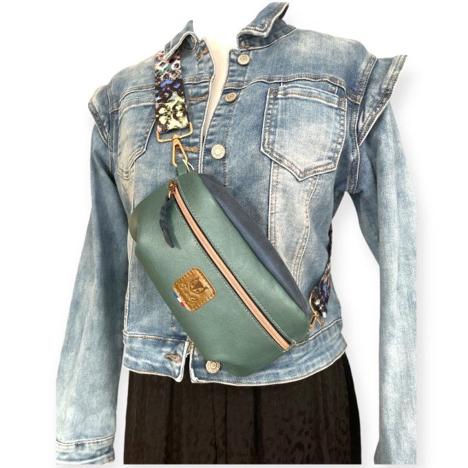 Banana cuir Bleu Vert