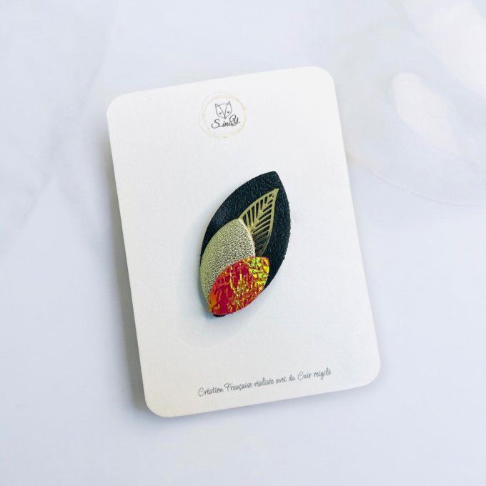 Broche Feuille