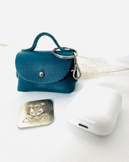 Porte-clés / Etui AirPods - Bleu Lagon