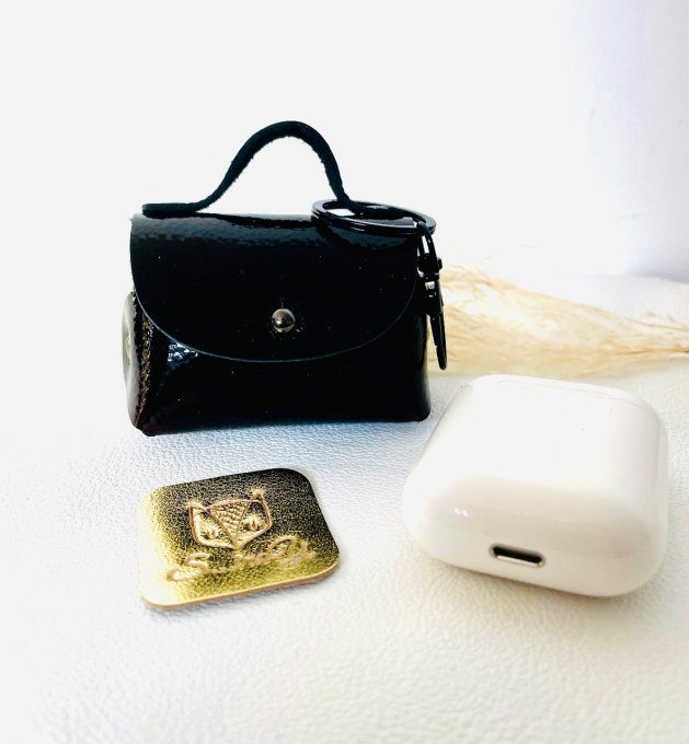 Porte-clés / Etui AirPods - Vernis Noir