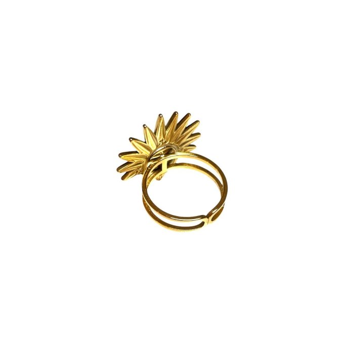 Bague SOLAR Cuir Vert
