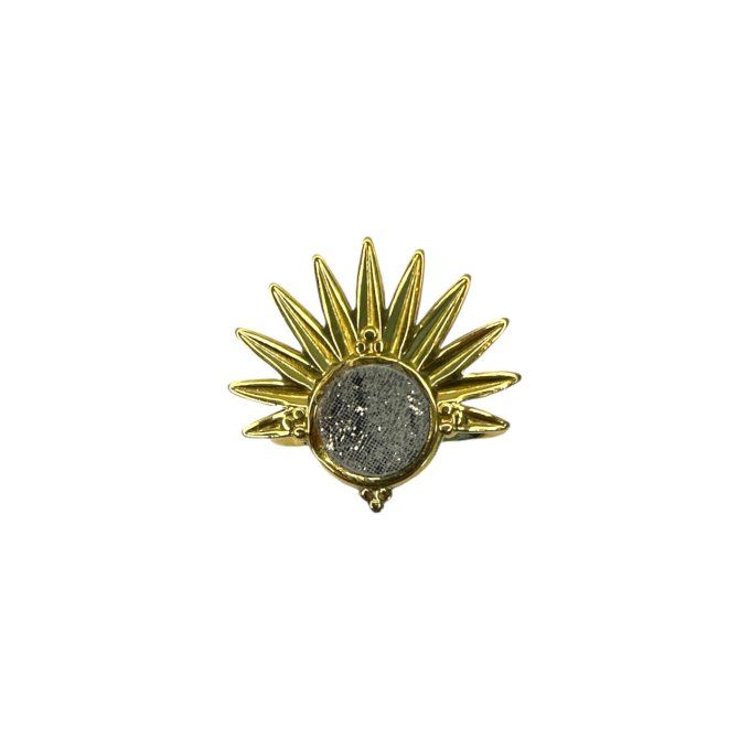 Bague SOLAR Cuir Kaki