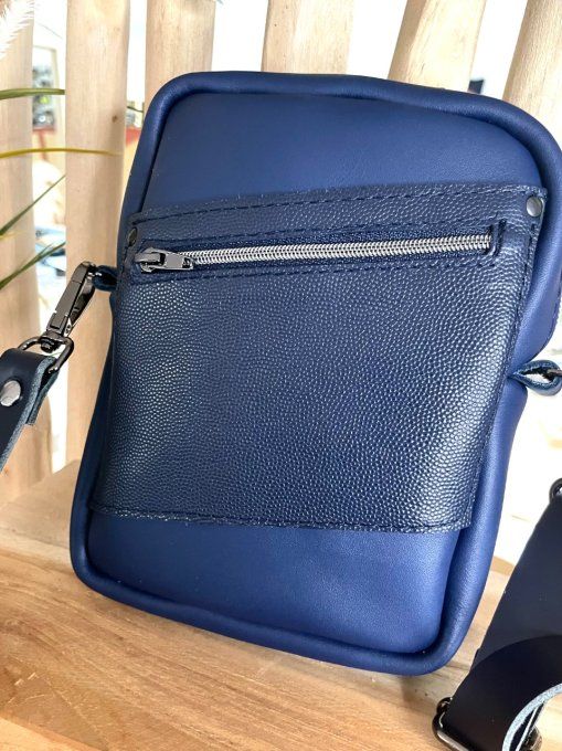 Pochette Homme Cuir Marine