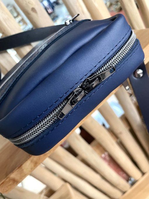 Pochette Homme Cuir Marine
