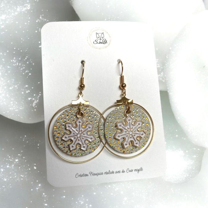 Boucles d'oreilles Flocons