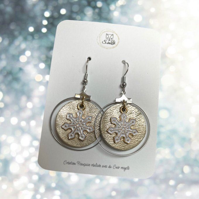 Boucles d'oreilles Flocons