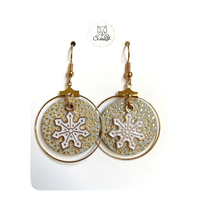 Boucles d'oreilles Flocons