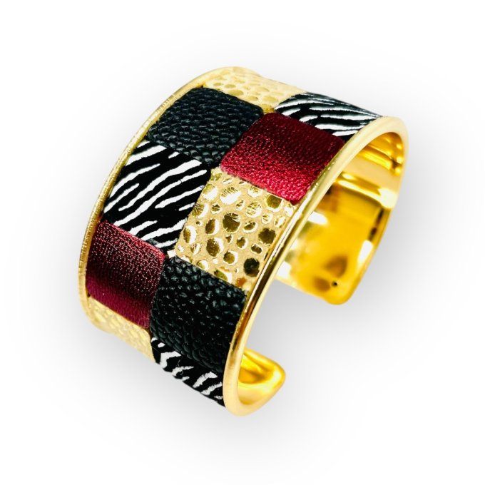 Manchette Arlequin Bordeaux