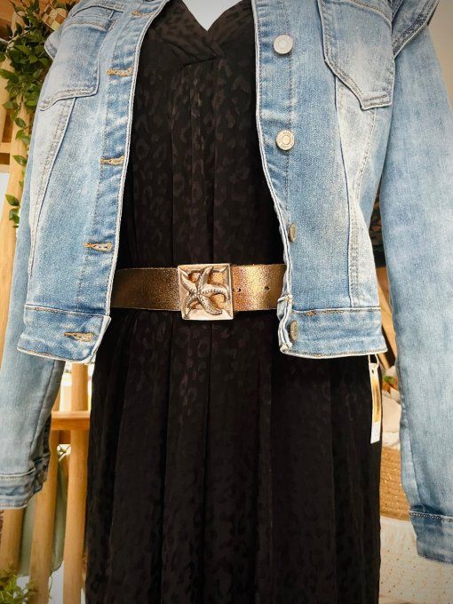 Ceinture en cuir CALIPSO Or Rosé