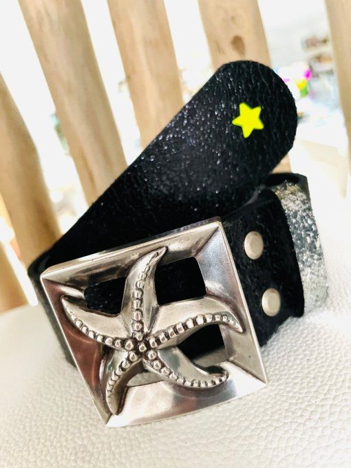 Ceinture en cuir CALIPSO Noir