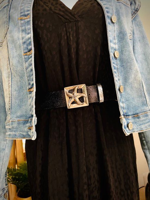 Ceinture en cuir CALIPSO Noir