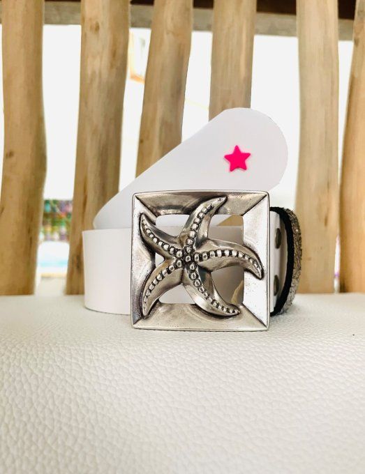 Ceinture en cuir CALIPSO Blanc