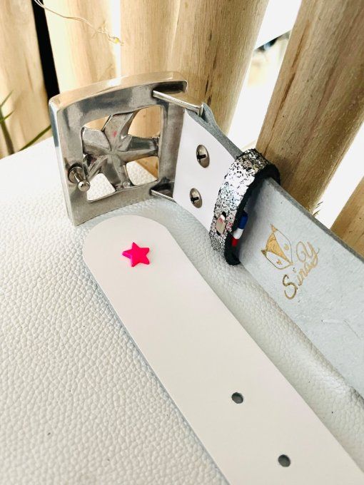 Ceinture en cuir CALIPSO Blanc
