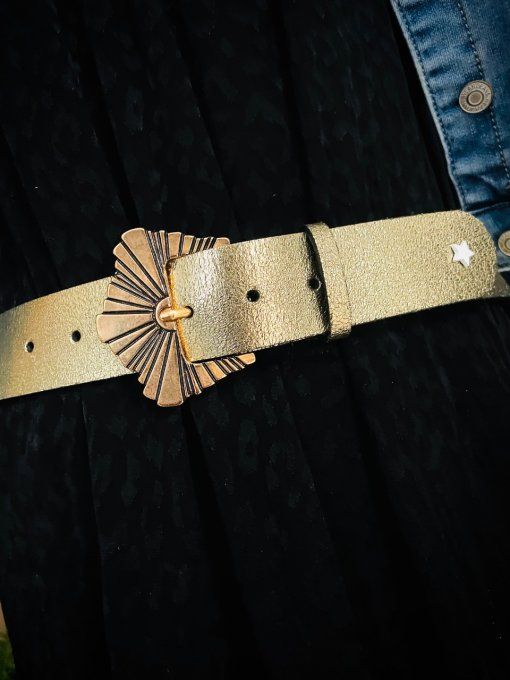 Ceinture en cuir SUNIA Doré