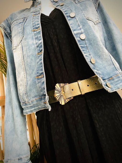 Ceinture en cuir SUNIA Doré