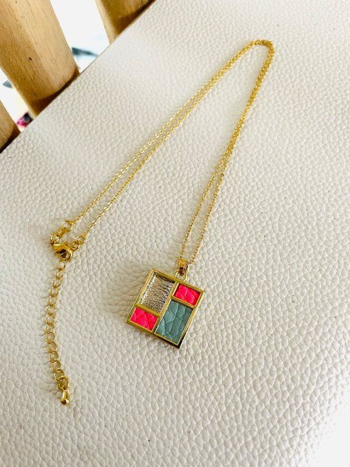 Collier TETRIS Bleu - Rose