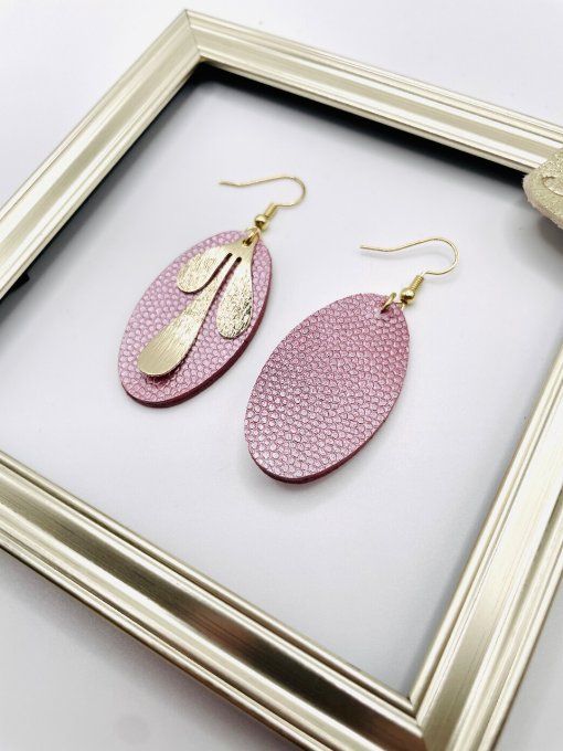 Boucles d'oreilles Dams Rose