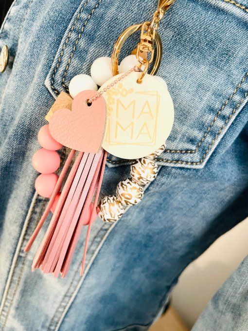 Bijou de sac - Porte-clés Perles Mama Rose