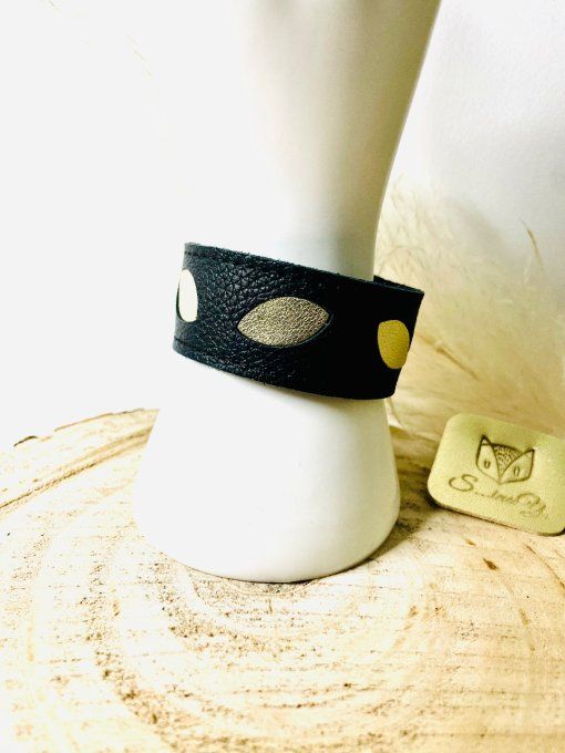 Bracelet Misti Cuir Noir