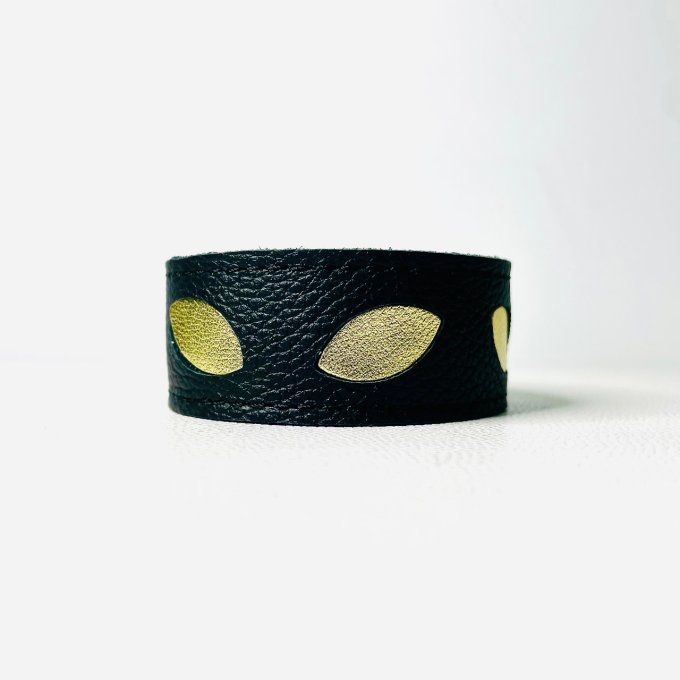 Bracelet Misti Cuir Noir