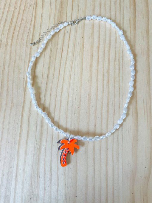 Collier PALM BEACH Orange fluo