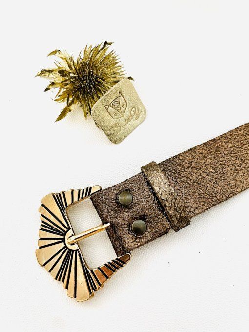 Ceinture cuir Sunia Bronze