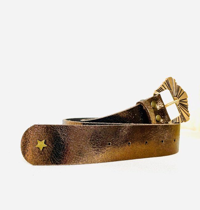 Ceinture cuir Sunia Bronze