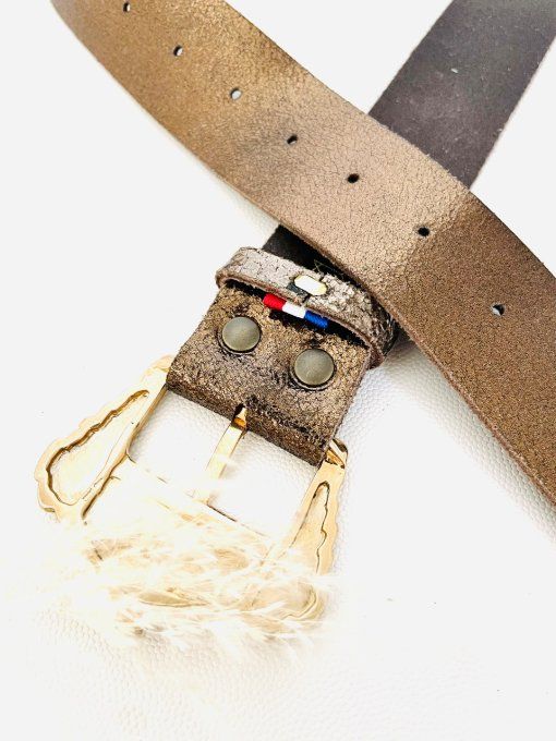Ceinture cuir Sunia Bronze