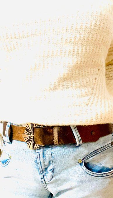 Ceinture cuir Sunia Bronze