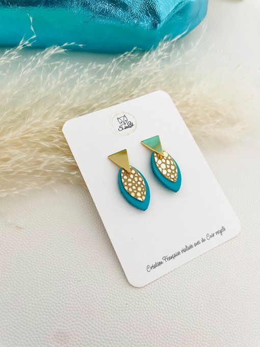 Boucles d'oreilles ORIA Bleu