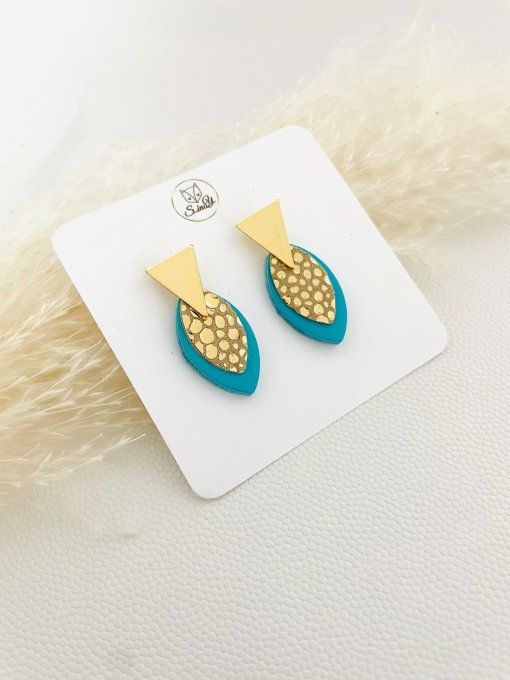 Boucles d'oreilles ORIA Bleu