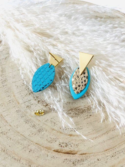 Boucles d'oreilles ORIA Bleu