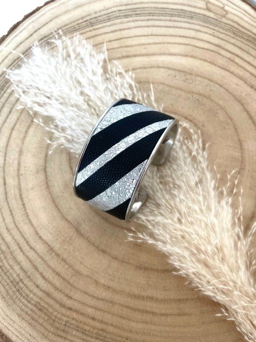 Bracelet CASSIOPEE Noir Argent
