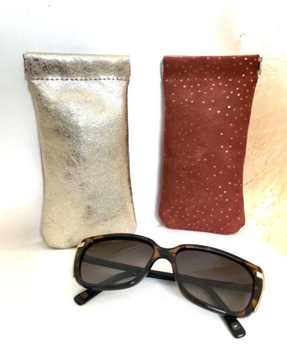 Etui à lunettes Brique doré