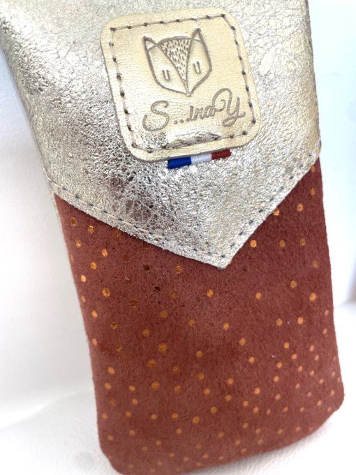 Etui à lunettes Brique doré