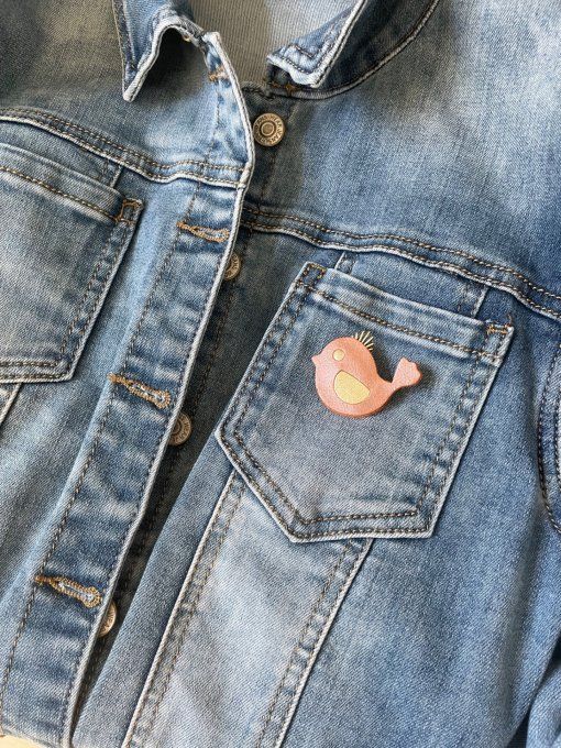 Broche PIOUPIDOU Pêche doré