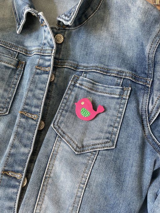 Broche PIOUPIDOU Rose