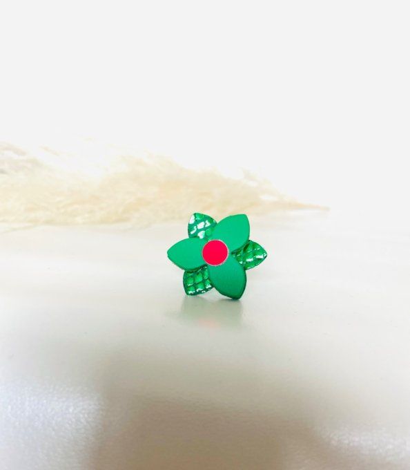 Bague Lumio Vert - Rose fluo