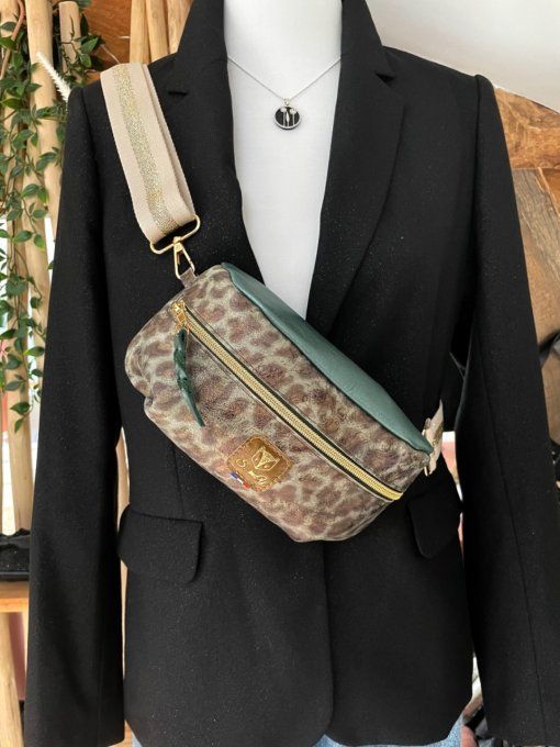 Sac Banana Léopard vert 