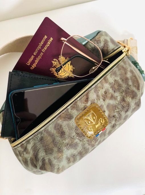 Sac Banana Léopard vert 