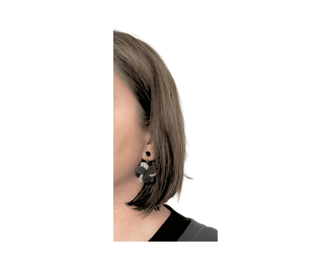 Boucles d'oreilles Clips Rosalia Noir doré