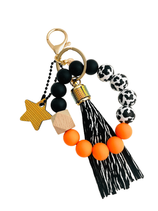 Bijou de sac - Porte clés Perles Orange
