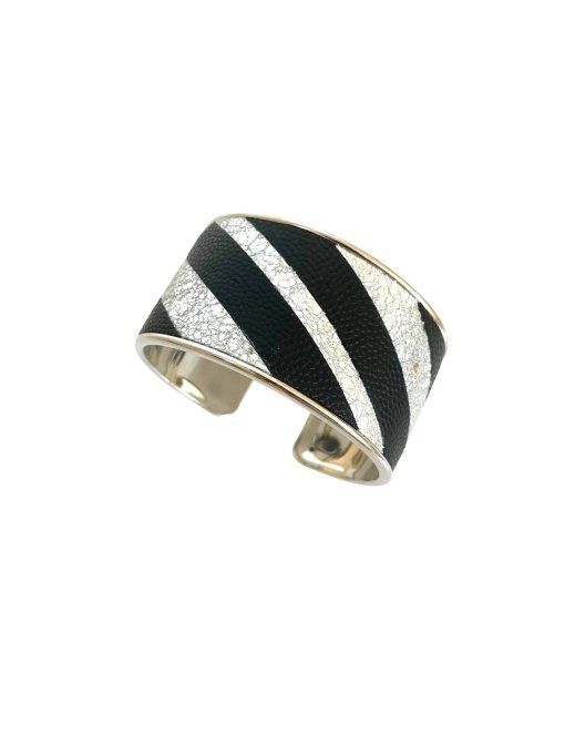 Bracelet CASSIOPEE Noir Argent