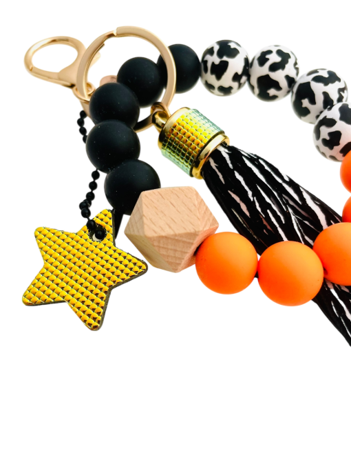 Bijou de sac - Porte clés Perles Orange