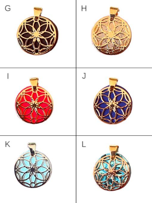 Collier Mandala doré à l'or fin