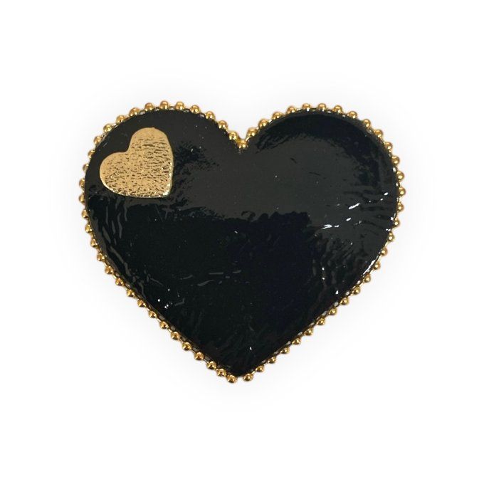 Broche Coeur Noir