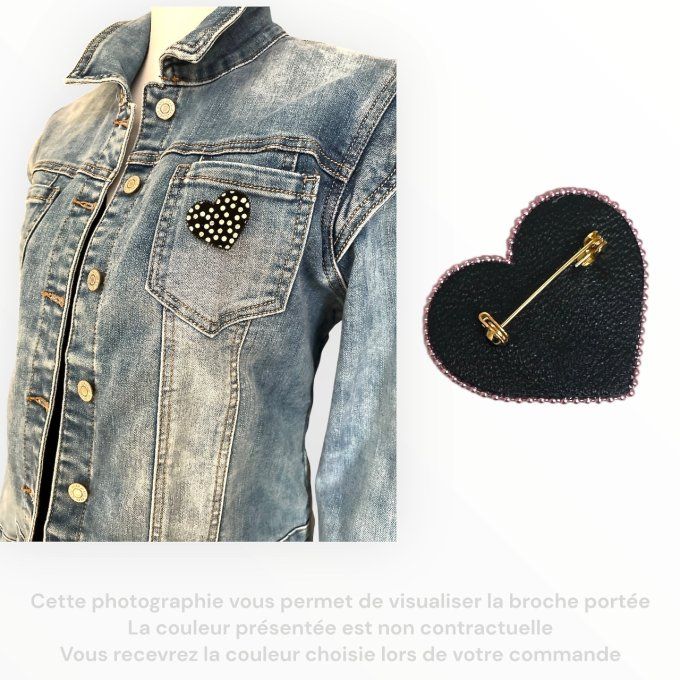 Broche Coeur Noir