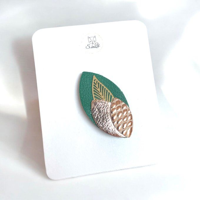 Broche Feuille