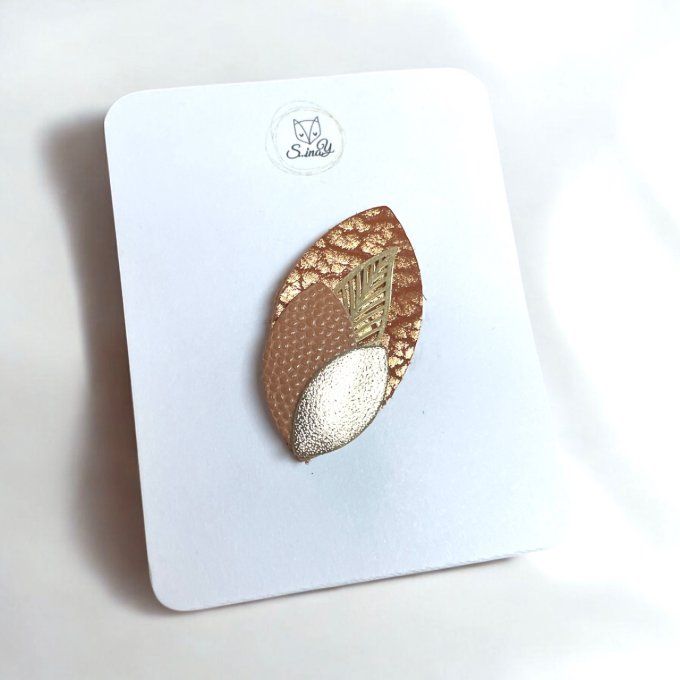Broche Feuille